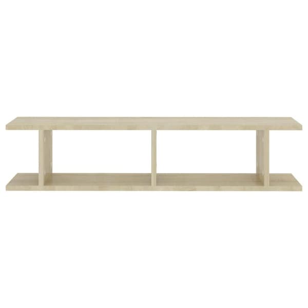 vidaXL Vägghyllor 2 st sonoma-ek 90x18x20 cm spånskiva