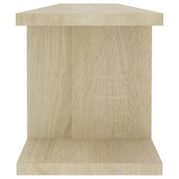 vidaXL Vägghyllor 2 st sonoma-ek 90x18x20 cm spånskiva