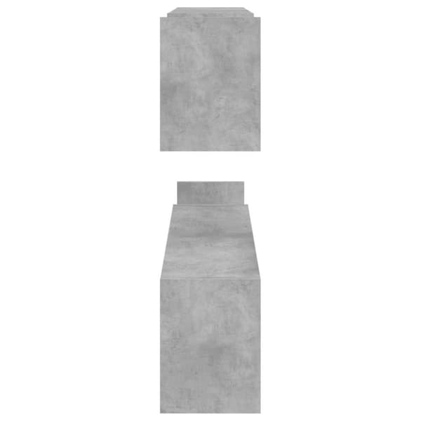 vidaXL væghylder 2 stk. 100x15x20 cm spånplader betongrå