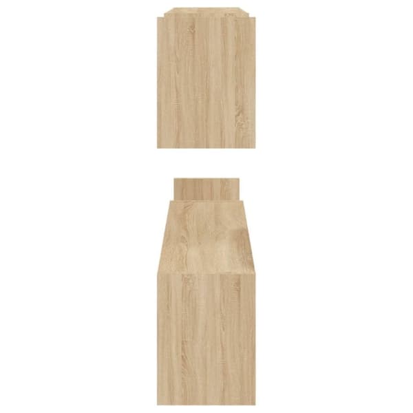 vidaXL Vegghyller 2 stk sonoma eik 100x15x20 cm konstruert tre