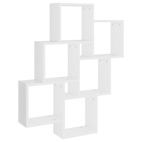 vidaXL vægreol 78x15x93 cm konstrueret træ hvid