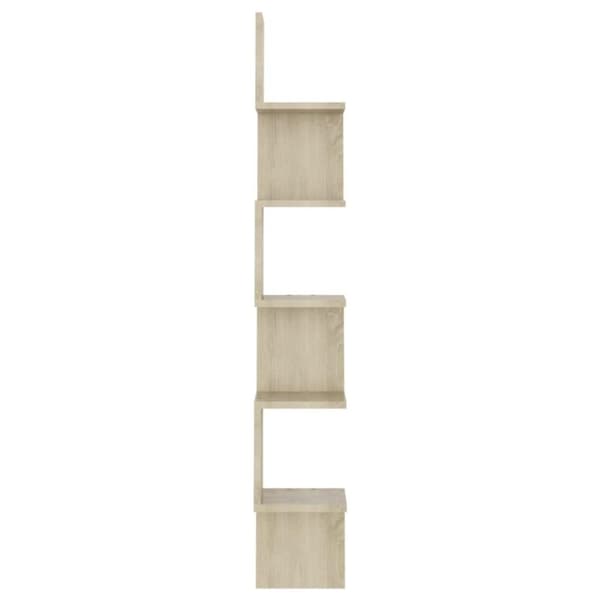 vidaXL Veggmontert hjørnehylle sonoma eik 20x20x127,5cm konstruert tre