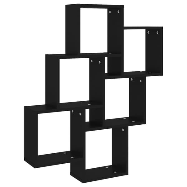 vidaXL vægreol 78x15x93 cm konstrueret træ sort