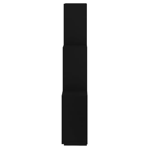 vidaXL Vägghylla kubformad svart 78x15x93 cm konstruerat trä