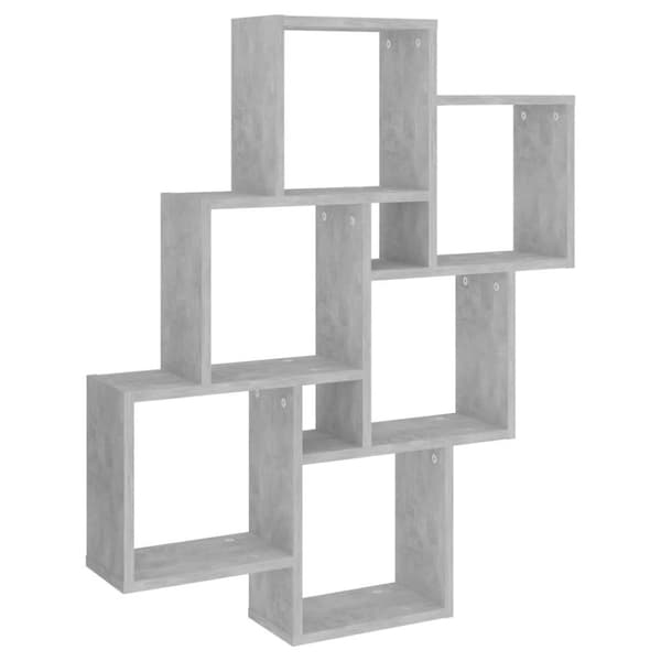 vidaXL vægreol 78x15x93 cm konstrueret træ betongrå