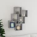 Miniatyrbilde 7 av 8: vidaXL Kubeformet vegghylle betonggrå 78x15x93 cm konstruert tre