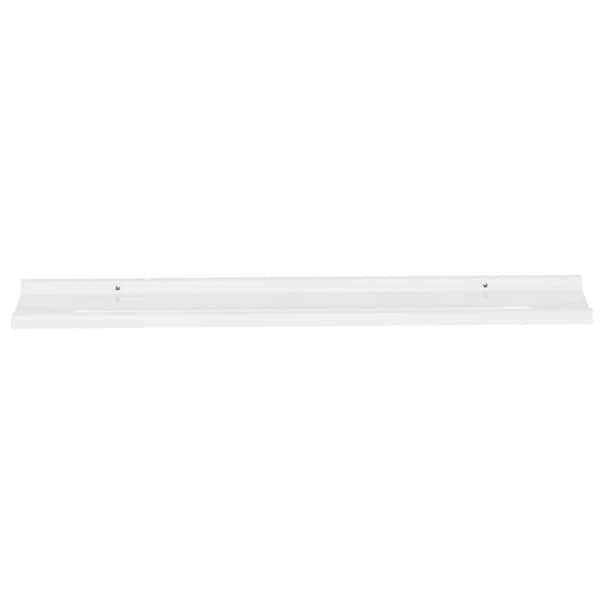 vidaXL Vegghyller 4 stk høyglans hvit 100x9x3 cm