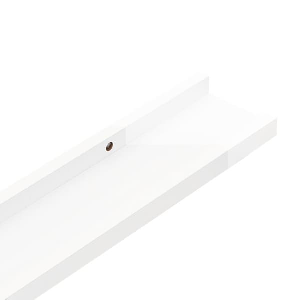 vidaXL Vegghyller 4 stk høyglans hvit 100x9x3 cm