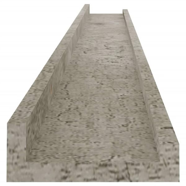 vidaXL Vegghyller 2 stk betonggrå 100x9x3 cm