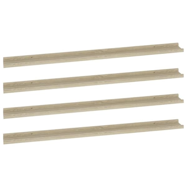 vidaXL Vegghyller 4 stk sonoma eik 115x9x3 cm
