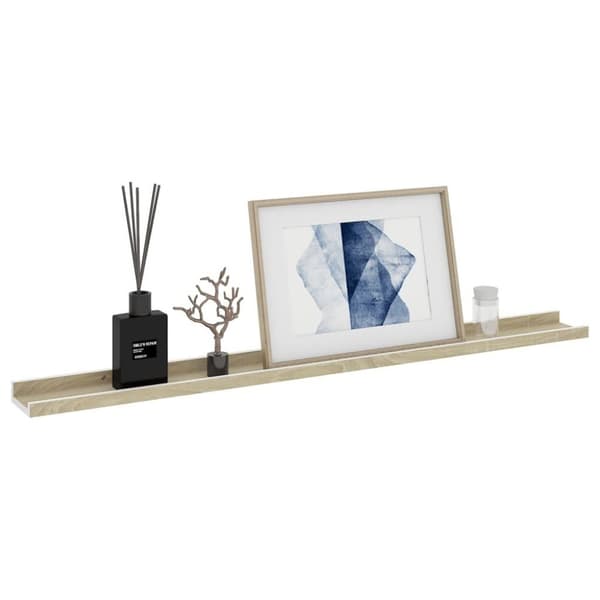 vidaXL væghylder 2 stk. 100x9x3 cm hvid og sonoma-eg
