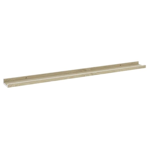 vidaXL væghylder 2 stk. 100x9x3 cm hvid og sonoma-eg