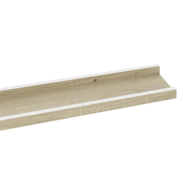 vidaXL væghylder 2 stk. 100x9x3 cm hvid og sonoma-eg