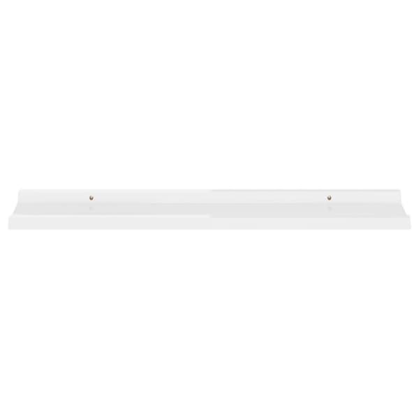 vidaXL væghylder 2 stk. 80x9x3 cm hvid højglans
