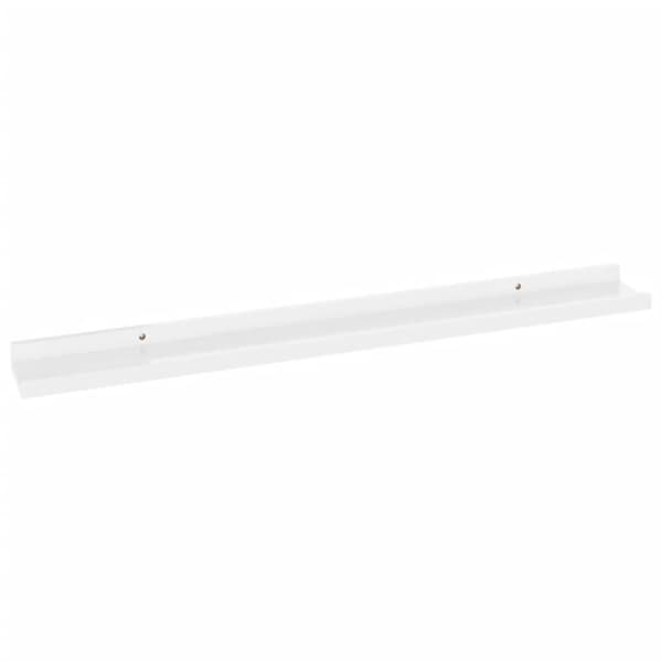 vidaXL væghylder 2 stk. 80x9x3 cm hvid højglans