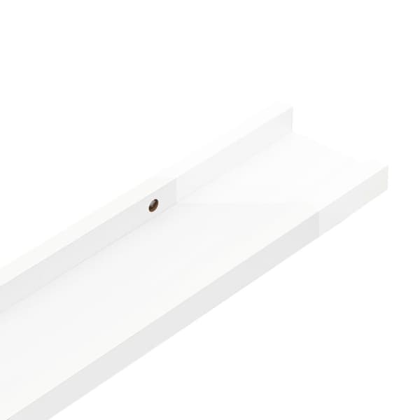 vidaXL væghylder 2 stk. 80x9x3 cm hvid højglans