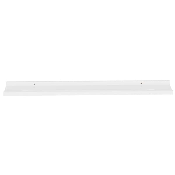 vidaXL Vägghyllor 2 st vit högglans 100x9x3 cm