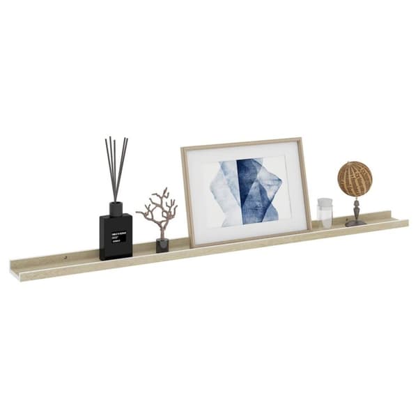 vidaXL Vägghyllor 4 st vit och sonoma-ek 115x9x3 cm