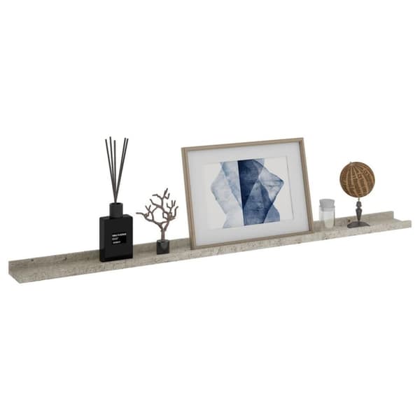 vidaXL Seinähyllyt 4 kpl betoninharmaa 115x9x3 cm