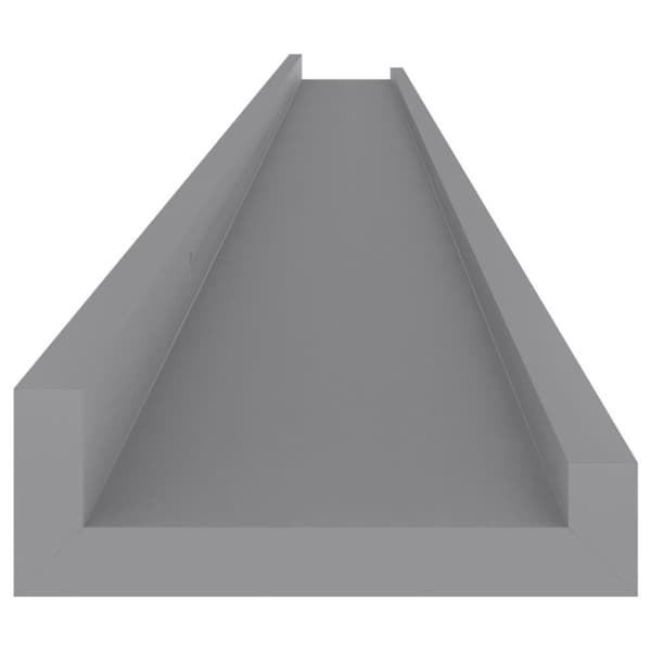 vidaXL væghylder 2 stk. 115x9x3 cm grå