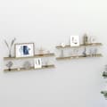 Miniatyrbilde 11 av 11: vidaXL Vegghyller 4 stk hvit og sonoma eik 100x9x3 cm