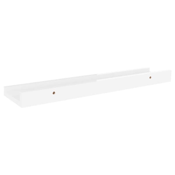 vidaXL væghylder 2 stk. 40x9x3 cm hvid højglans