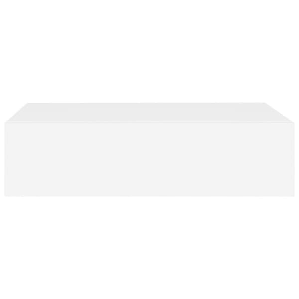 vidaXL Veggmontert skuffehylle hvit 40x23,5x10 cm MDF