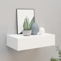 Miniatyrbilde 10 av 10: vidaXL Veggmontert skuffehylle hvit 40x23,5x10 cm MDF