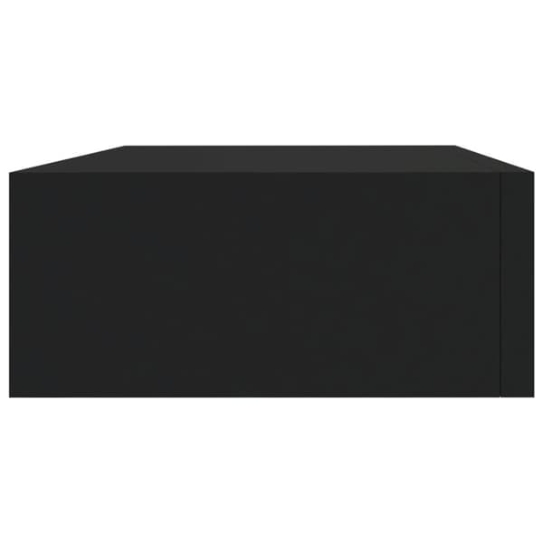 vidaXL Veggmonterte skuffehyller 2 stk svart 40x23,5x10 cm MDF