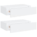 Miniatyrbillede 4 af 11: vidaXL væghylder med skuffer 2 stk. 40x23,5x10 cm MDF hvid