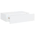 Miniatyrbillede 7 af 11: vidaXL væghylder med skuffer 2 stk. 40x23,5x10 cm MDF hvid