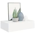 Miniatyrbild 3 av 11: vidaXL Väggmonterad låda 2 st vit 40x23,5x10 cm MDF