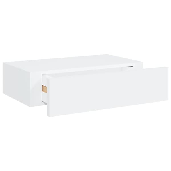 vidaXL Väggmonterad låda 2 st vit 40x23,5x10 cm MDF
