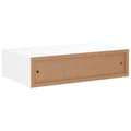 Miniatyrbild 8 av 11: vidaXL Väggmonterad låda 2 st vit 40x23,5x10 cm MDF