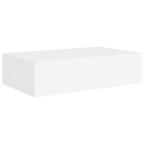 vidaXL Väggmonterad låda 2 st vit 40x23,5x10 cm MDF