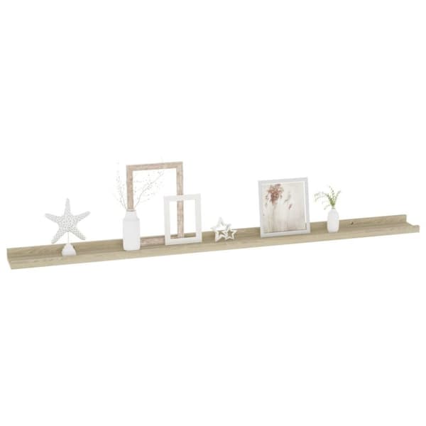 vidaXL Vegghyller 2 stk sonoma eik 115x9x3 cm