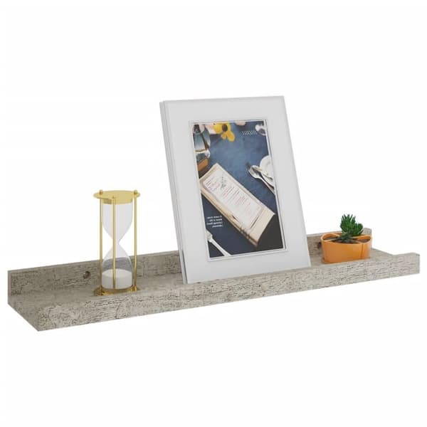 vidaXL Vägghyllor 2 st betonggrå 40x9x3 cm