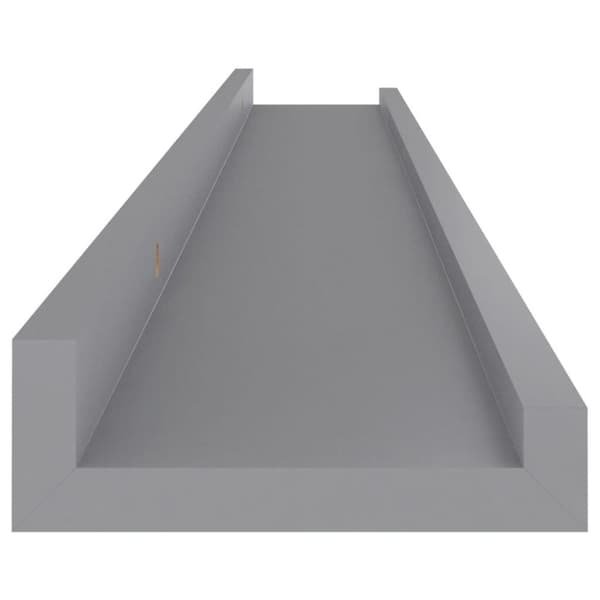 vidaXL Vegghyller 4 stk grå 80x9x3 cm