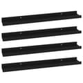 Miniatyrbilde 2 av 10: vidaXL Vegghyller 4 stk svart 60x9x3 cm