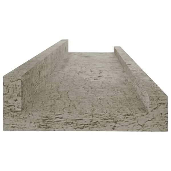 vidaXL Vägghyllor 4 st betonggrå 40x9x3 cm
