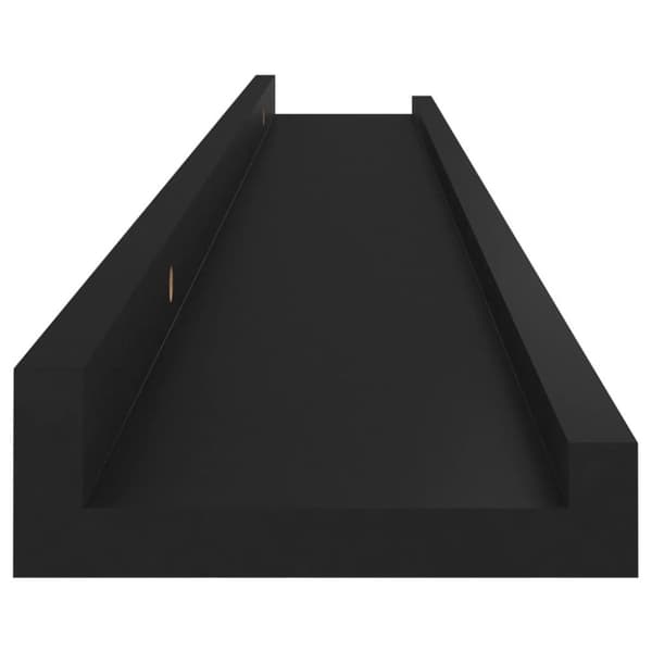 vidaXL Vägghyllor 4 st svart 80x9x3 cm