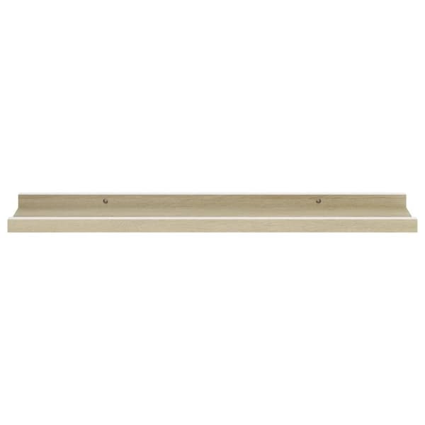 vidaXL Vägghyllor 2 st vit och sonoma-ek 60x9x3 cm