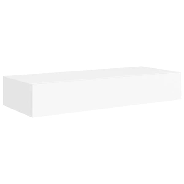 vidaXL Väggmonterad låda vit 60x23,5x10 cm MDF