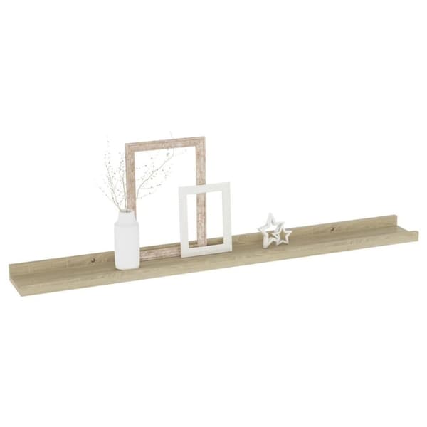 vidaXL væghylder 4 stk. 80x9x3 cm sonoma-eg