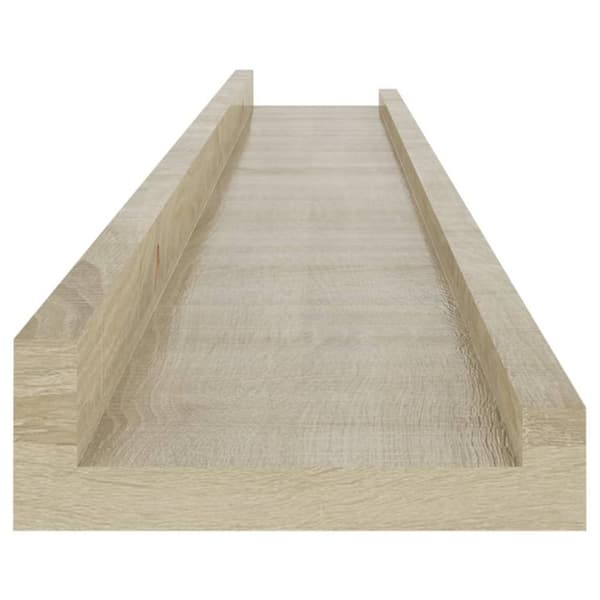 vidaXL væghylder 4 stk. 80x9x3 cm sonoma-eg