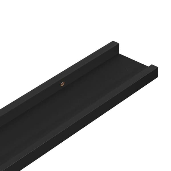 vidaXL Seinähyllyt 4 kpl musta 40x9x3 cm