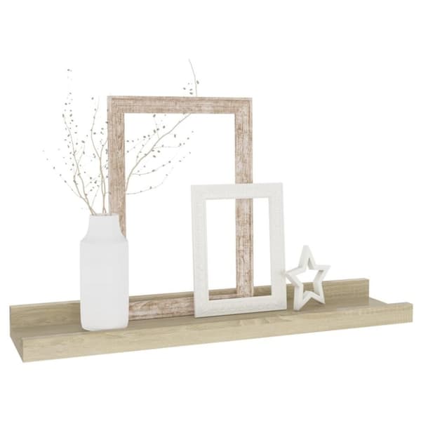 vidaXL væghylder 2 stk. 40x9x3 cm sonoma-eg