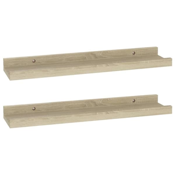 vidaXL væghylder 2 stk. 40x9x3 cm sonoma-eg