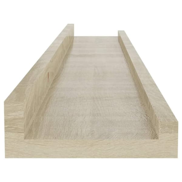 vidaXL væghylder 4 stk. 60x9x3 cm sonoma-eg