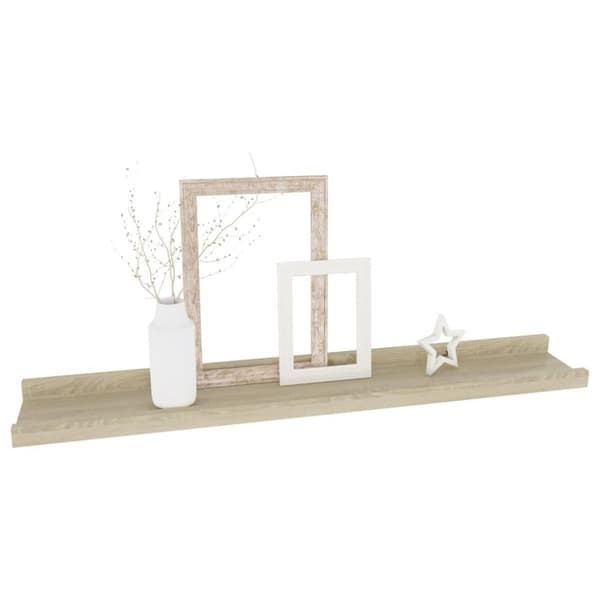 vidaXL væghylder 2 stk. 60x9x3 cm sonoma-eg